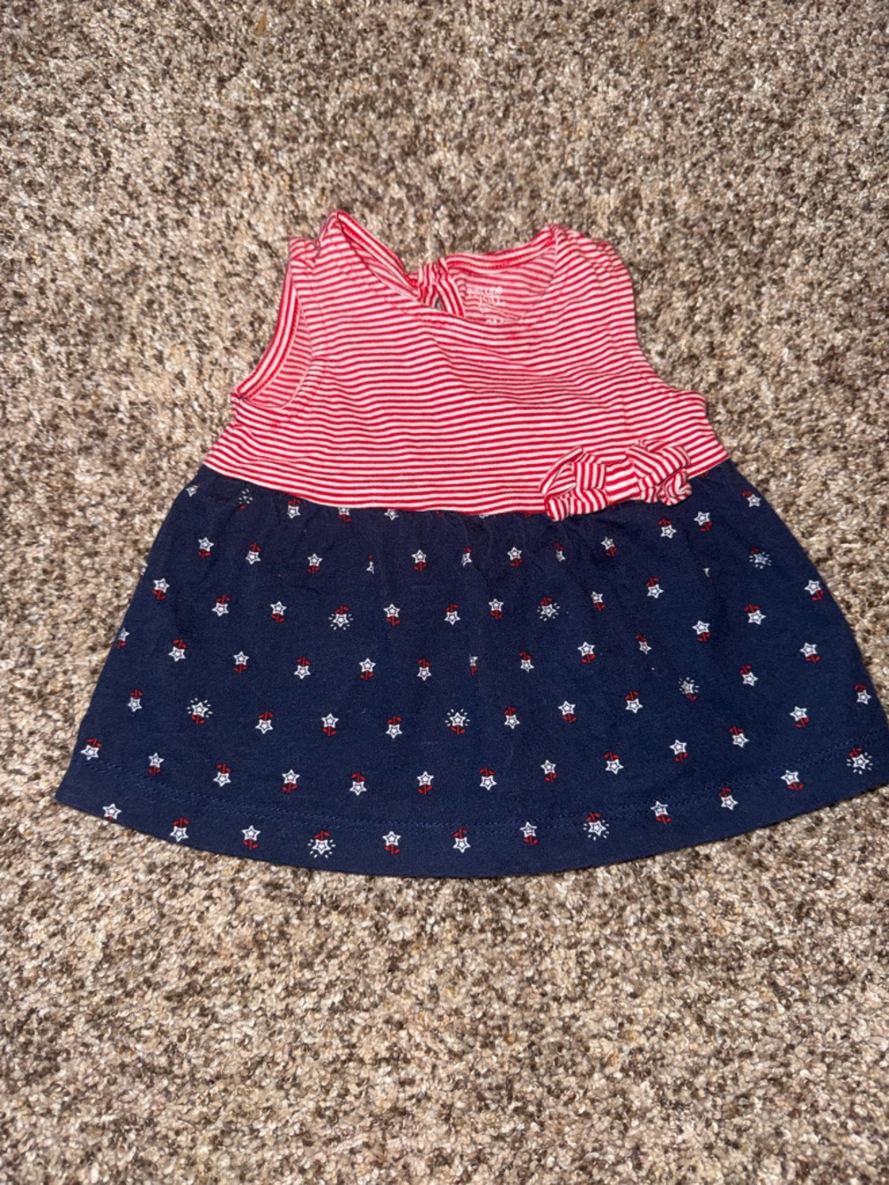 Red & White Striped Baby Bodysuit